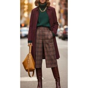 VTG Anonymous John Carlisle Suede Coat Women’s Sm Burgundy Button Up Jacket Y2K